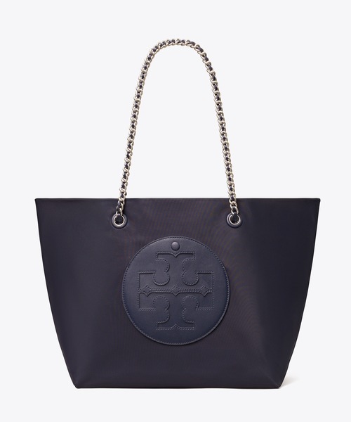 Tory Burch ブラック トートバッグ　新品未使用タグ付き TORY BURCHブラックトートバッグ ロゴ刺繍付き - メルカリ