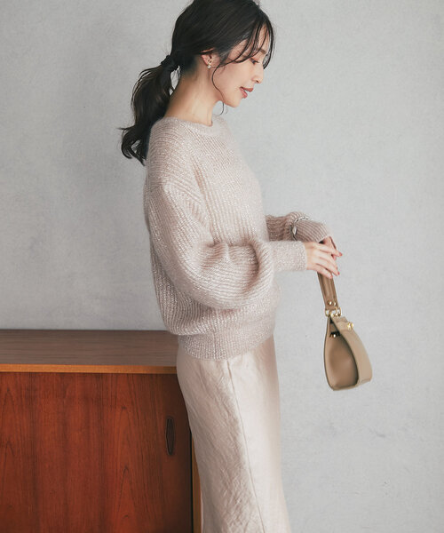 La boutique Bonbon ニット セーター 「お上品きらきら」キッドモヘア 