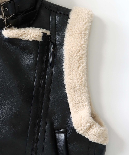 ベスト ジレ VENIT / eco mouton vest(エコムートンベスト) レディースの画像