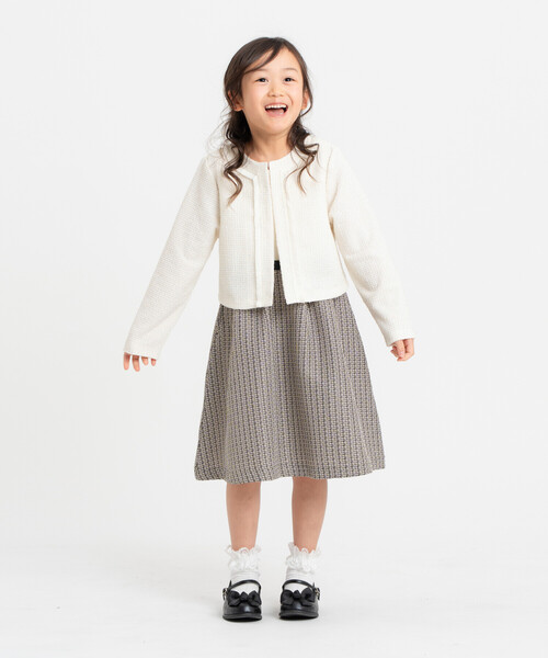 ワンピース 入学式 卒業式 フォーマル ドッキングウエストリボンワンピース(110-130cm) キッズ 子供服 女の子の画像