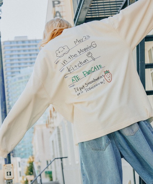 tシャツ ミニ裏毛ポロスウェット レディース feepur（フェピュール）の「ミニ裏毛アソートロゴスウェット