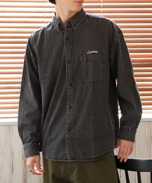 GERRY（ジェリー） シャツ 「GERRY/ジェリー」ワンポイント刺繍ロゴ