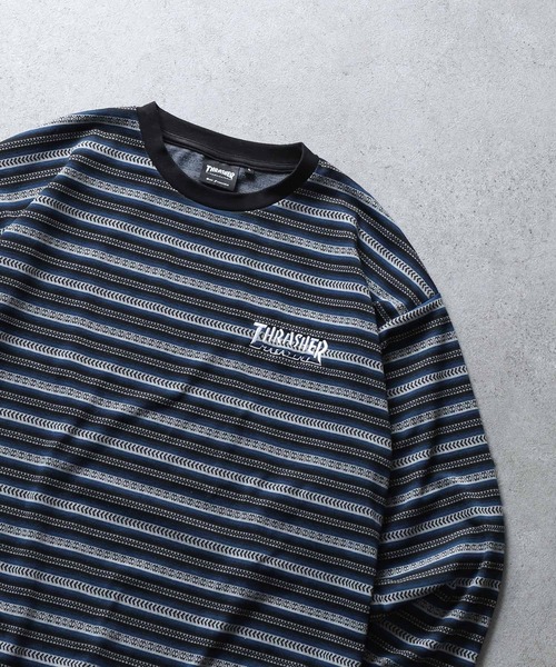 THRASHER（スラッシャー） tシャツ ワンポイント ロゴ刺繍 ジャガード