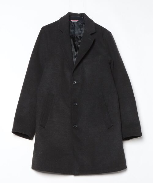 BEAMS HEART ブラック チェスターコート　メンズL BEAMS HEART（ビームス ハート） チェスターコート M ブラック メンズ