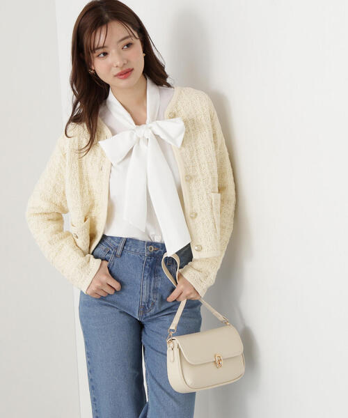 PROPORTION BODY DRESSING カーディガン ツイードニット