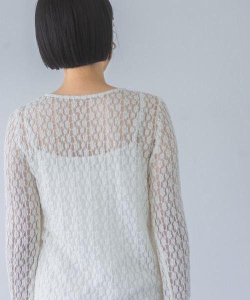 A part by tシャツ レースカット_長袖 レディース : ZOZOTOWN