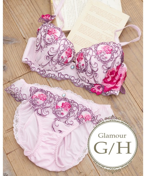 複数割-200★D65×2セット♡ブラジャー&ショーツセット✨ Due Perle ブラジャー ショーツセット GカップHカップ「しっかり