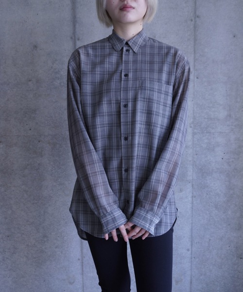 ブラウス シャツ D-RING SHEER PLAID 2WAY SHIRT レディース G.V.G.V. ブラウス シャツ D-RING SHEER PLAID 2WAY SHIRT