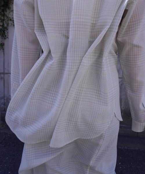 G.V.G.V. ブラウス シャツ D-RING SHEER PLAID 2WAY SHIRT