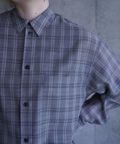 ブラウス シャツ D-RING SHEER PLAID 2WAY SHIRT レディース G.V.G.V. ブラウス シャツ D-RING SHEER PLAID 2WAY SHIRT