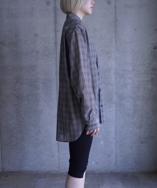 ブラウス シャツ D-RING SHEER PLAID 2WAY SHIRT レディース G.V.G.V. ブラウス シャツ D-RING SHEER PLAID 2WAY SHIRT