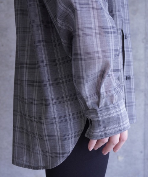 ブラウス シャツ D-RING SHEER PLAID 2WAY SHIRT レディース G.V.G.V. ブラウス シャツ D-RING SHEER PLAID 2WAY SHIRT
