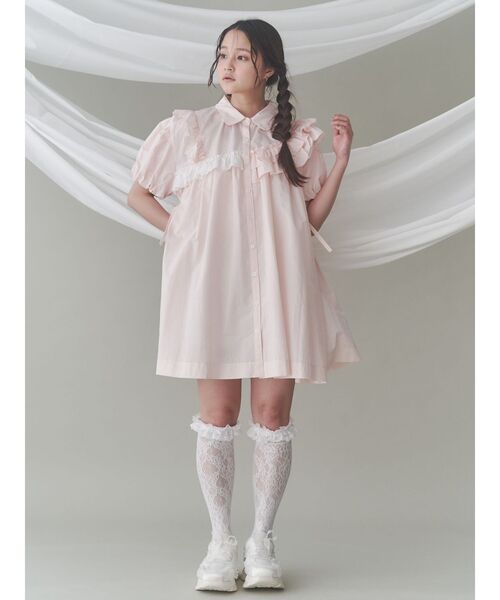 merry jenny stripe frillfrill ワンピース merry jenny（メリージェニー） ワンピース stripe frillfrill