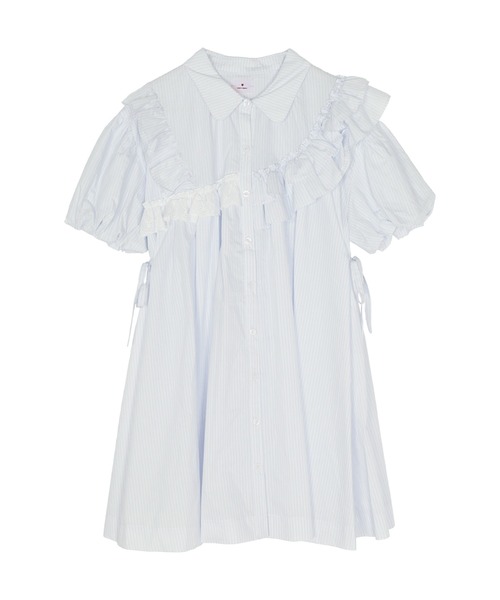 新品タグ付　merry jenny stripe frillfrillワンピース セール】stripe frillfrill ワンピース（ワンピース）｜merry