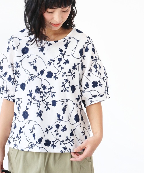 tシャツ 大人気アイテム復刻 生命刺繍トップス レディース