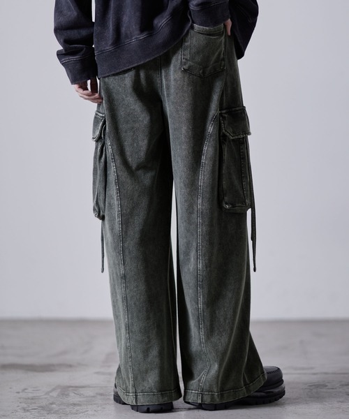 り*読様 ヘビーウェイトヴィンテージデザインカーゴ パンツ ヴィンテージブラック CLEL】Heavy Weight Vintage Design Cargo Pants