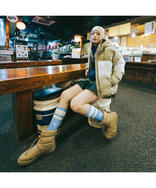 PUMA（プーマ） ショートブーツ 23.5cm ブラック×グレー レディース