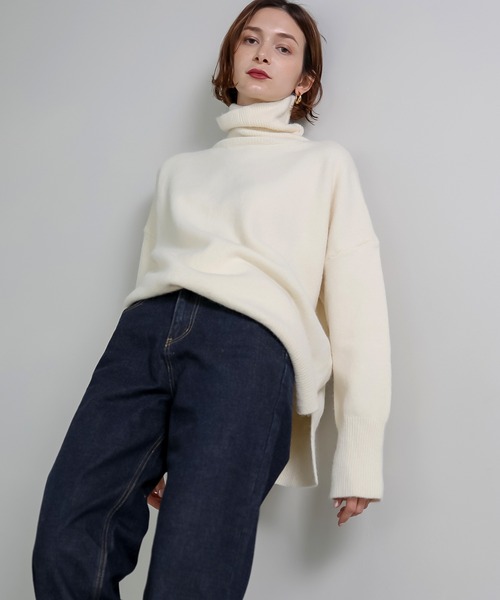 「chuclla」 タートルネックニット FREE オフホワイト レディース_画像3