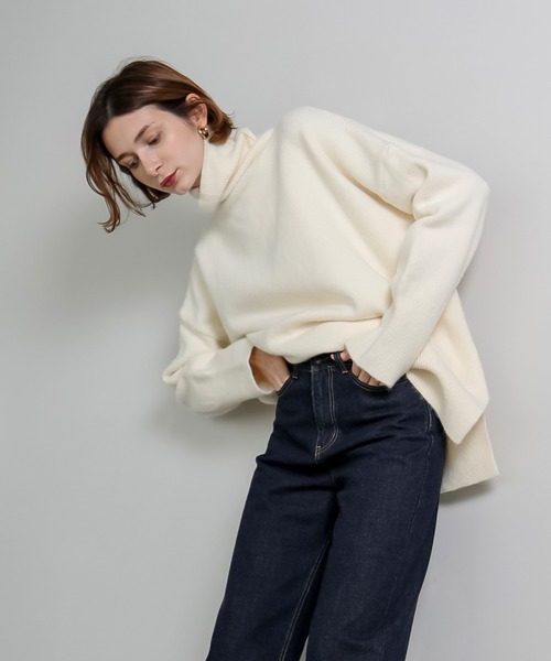 「chuclla」 タートルネックニット FREE オフホワイト レディース_画像6