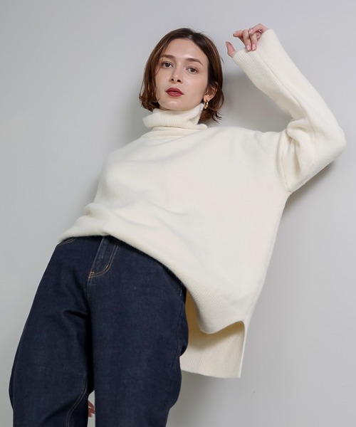 「chuclla」 タートルネックニット FREE オフホワイト レディース_画像7