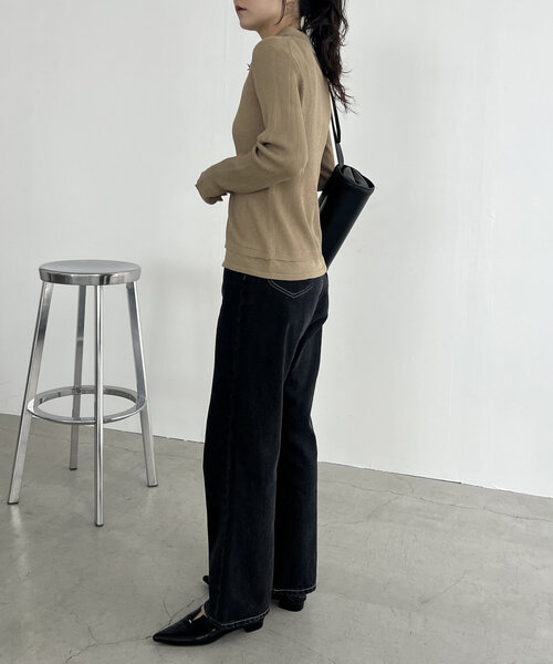 CAPRICIEUX LE'MAGE ニット 2WAY肩開きアシメプルオーバー