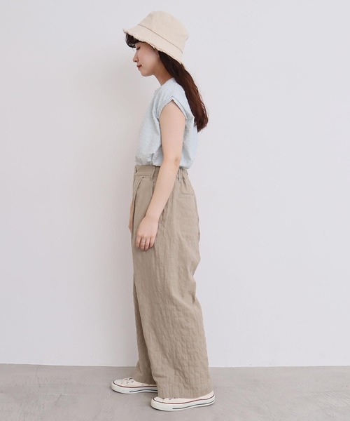 l'atelier du savon パンツ くしゃくしゃコットン レディース