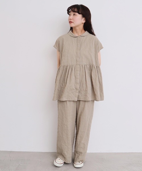 l'atelier du savon パンツ くしゃくしゃコットン レディース