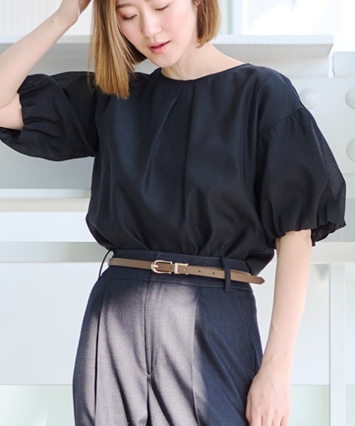 AOYAMA ブラウス シャツ 「自宅で洗える」旬トップス!パフスリーブ AOYAMA ブラウス シャツ 「自宅で洗える」旬トップス!パフスリーブ