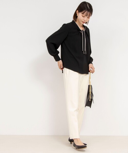 NOLLEY'S」 クロップドパンツ 38 オフホワイト レディース