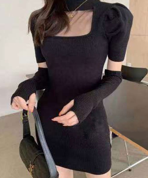 「SPIGA」 ニットワンピース FREE アイボリー レディース_画像2