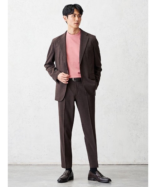 Perfect Suit FActory スラックス ウール×シアサッカー グレン
