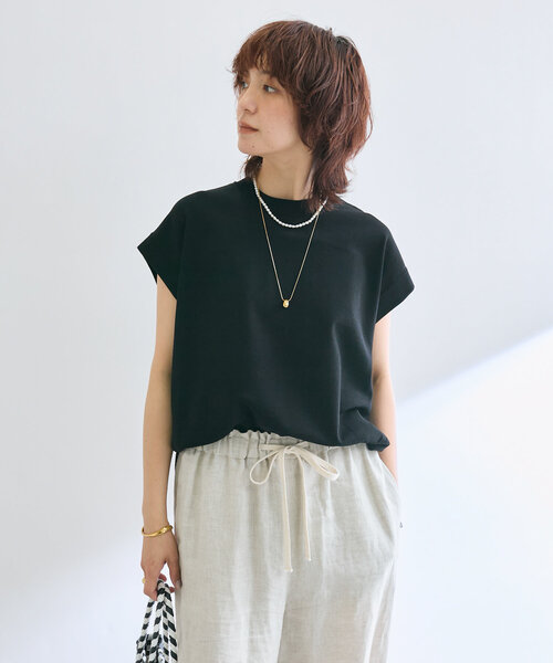 RIVE DROITE【接触冷感】クールタッチショルダーニット RIVE DROITE ニット セーター 「接触冷感」クールタッチ
