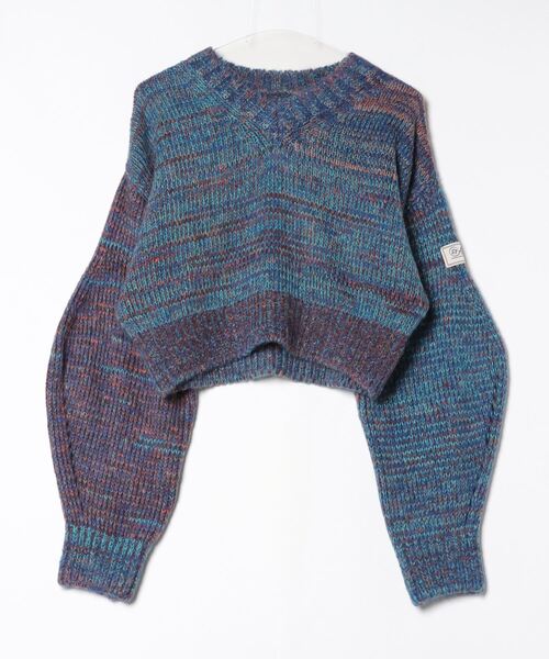 ADER error（アーダーエラー） Vネックニット - ネイビー レディース