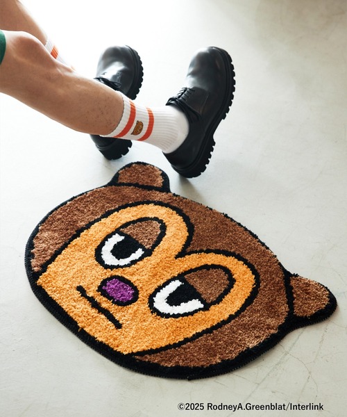 【新品未使用】LAROUTE パラッパ ラッパー フェイスラグマット LAROUTE ラグ ラグマット 「Parappa The Rapper×LAROUTE