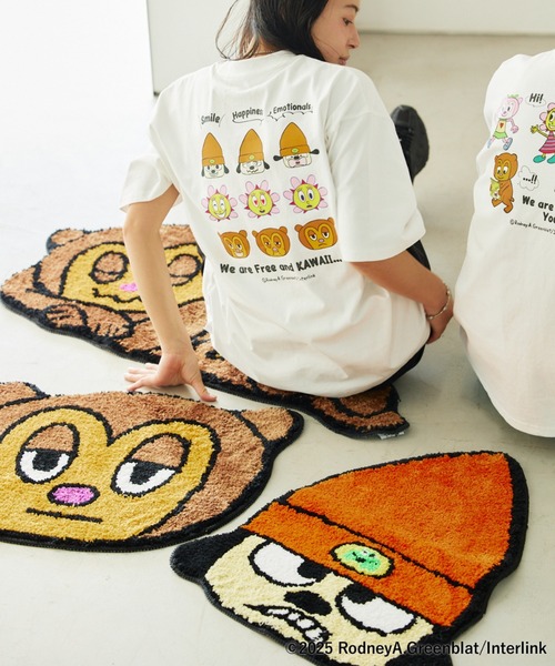 【新品未使用】LAROUTE パラッパ ラッパー フェイスラグマット LAROUTE ラグ ラグマット 「Parappa The Rapper×LAROUTE