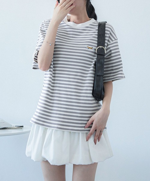 JUN&ROPE レディース S モックネックシャツ ターコイズ フリル JUN&ROPE レディース S モックネックシャツ ターコイズ フリル