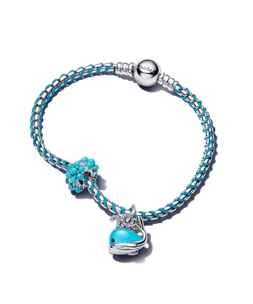 PANDORA（パンドラ） チャーム ターコイズカラー クジラ ダングル