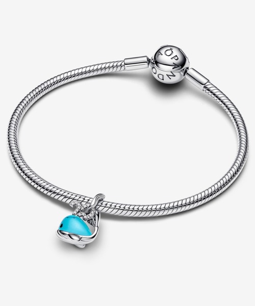 PANDORA（パンドラ） チャーム ターコイズカラー クジラ ダングル