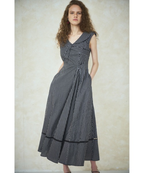 美品♡Estella.K ワンピース ロングワンピース Estella.K ワンピース Gina Long Dress フロントツイストドレス