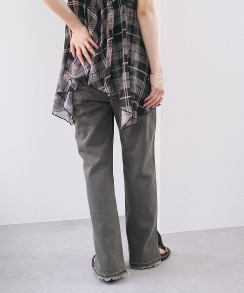 【新品】kastane レースデニムパンツ Kastane ジーンズ デニム デニムパンツ 「高身長サイズ追加/低