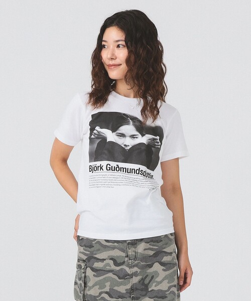 tシャツ 「別注」Kevin Cummins / 「Bjork」Photo T(1) レディース