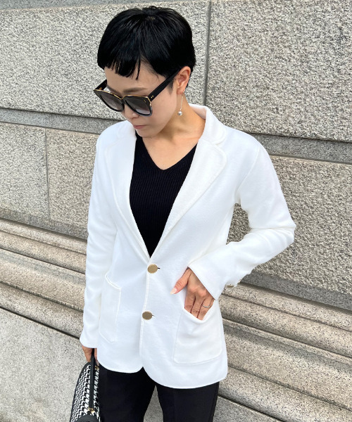 「JENNE」 カーディガン SMALL ホワイト レディース