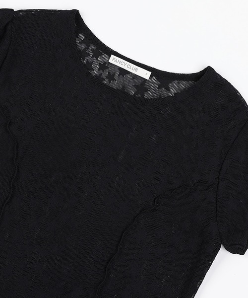 FANCY CLUB tシャツ CLUB/ファンシークラブ Wave Puff Lace Tee