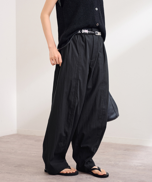 パンツ framework FRAMeWORK スラックス パンツ ギャザーパンツ レディース