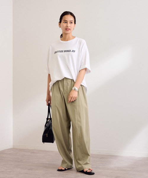 パンツ framework FRAMeWORK スラックス パンツ ギャザーパンツ レディース