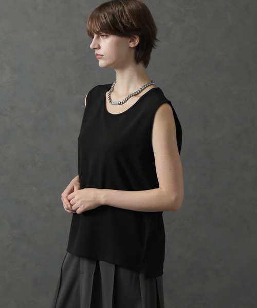 ELLUV タンクトップ 「ELLUV/エルヴ」クリアジョーゼット ショート丈