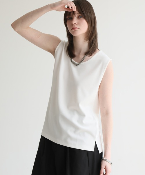 ELLUV tシャツ 「ELLUV/エルヴ」クリアジョーゼット ショート丈