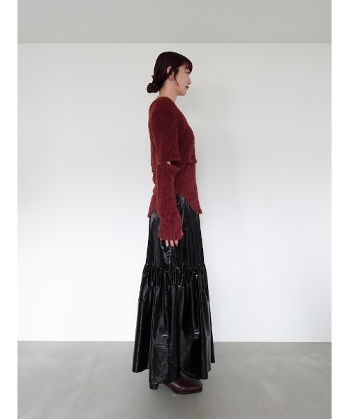 定価16500円！MARTEで購入　saharaメタリックスカート sahara（サハラ） スカート Metallic Tiered Slirt/メタリック