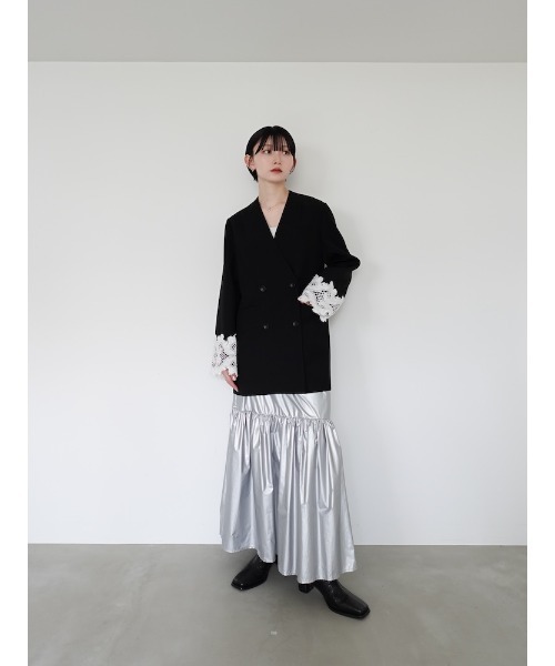 定価16500円！MARTEで購入　saharaメタリックスカート sahara（サハラ） スカート Metallic Tiered Slirt/メタリック