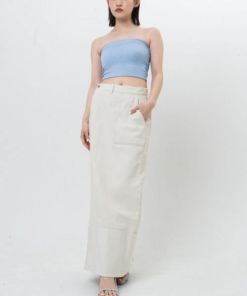 BLUE×PALANG デニムスカート 「ZOZOTOWN限定カラー」SLIT LONG